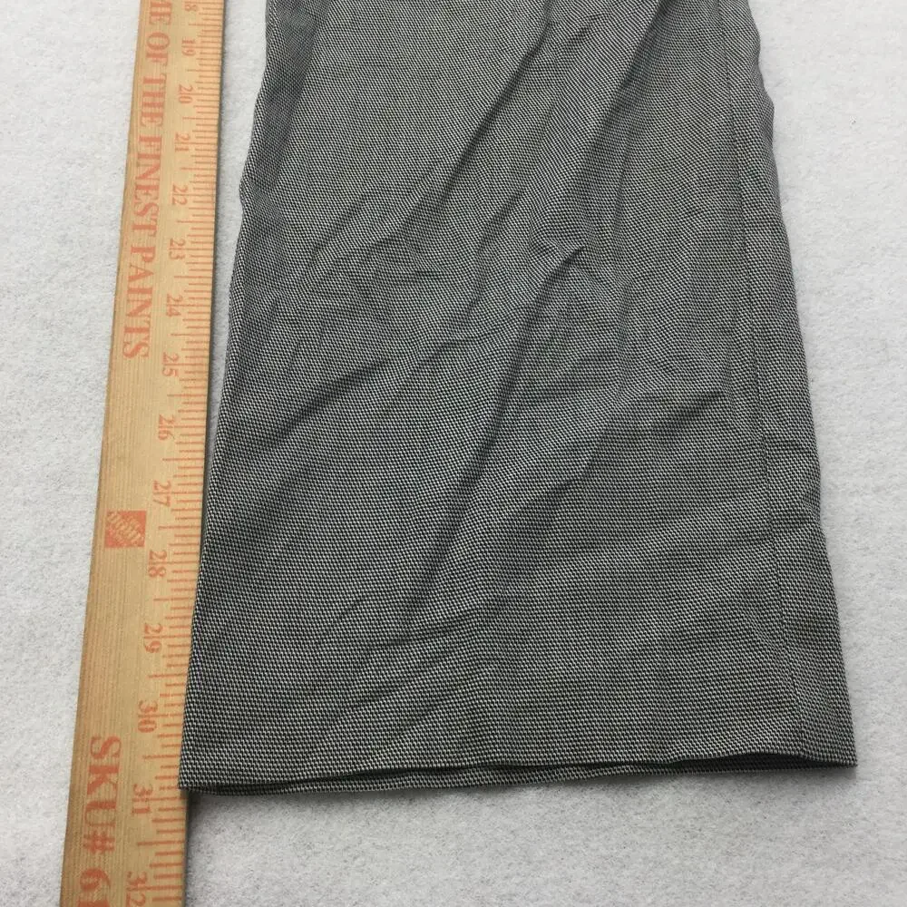 Banana Republic Pants Mens 35x32 Gray Check Non Iron Slim Straight Leg Dress